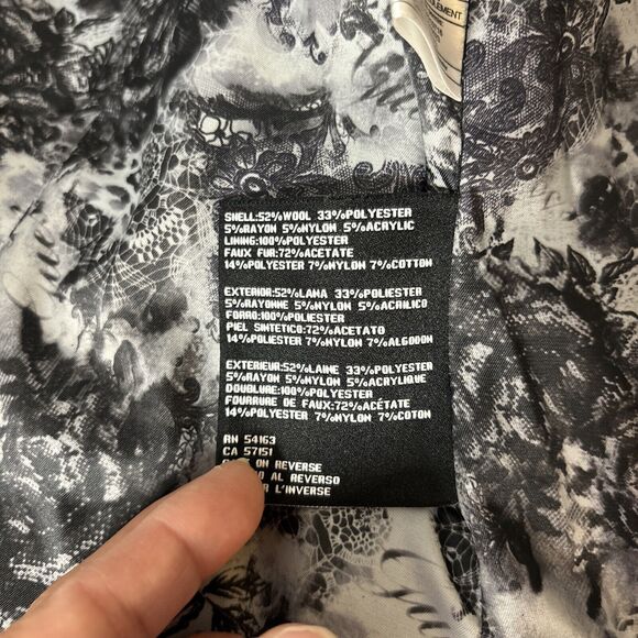 Guess Womens M Wool Blend Faux Lined Mid Length Classic Coat timeless - Picture 13 of 16